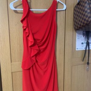 Red bodycon mini dress